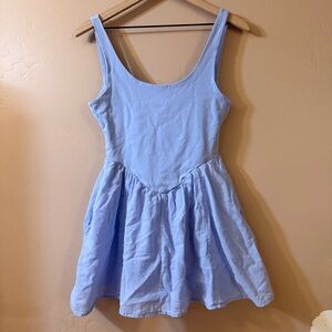 Urban Outfitters Daphne Mini Dress Drop Basque Waist Fit & Flare Periwinkle S